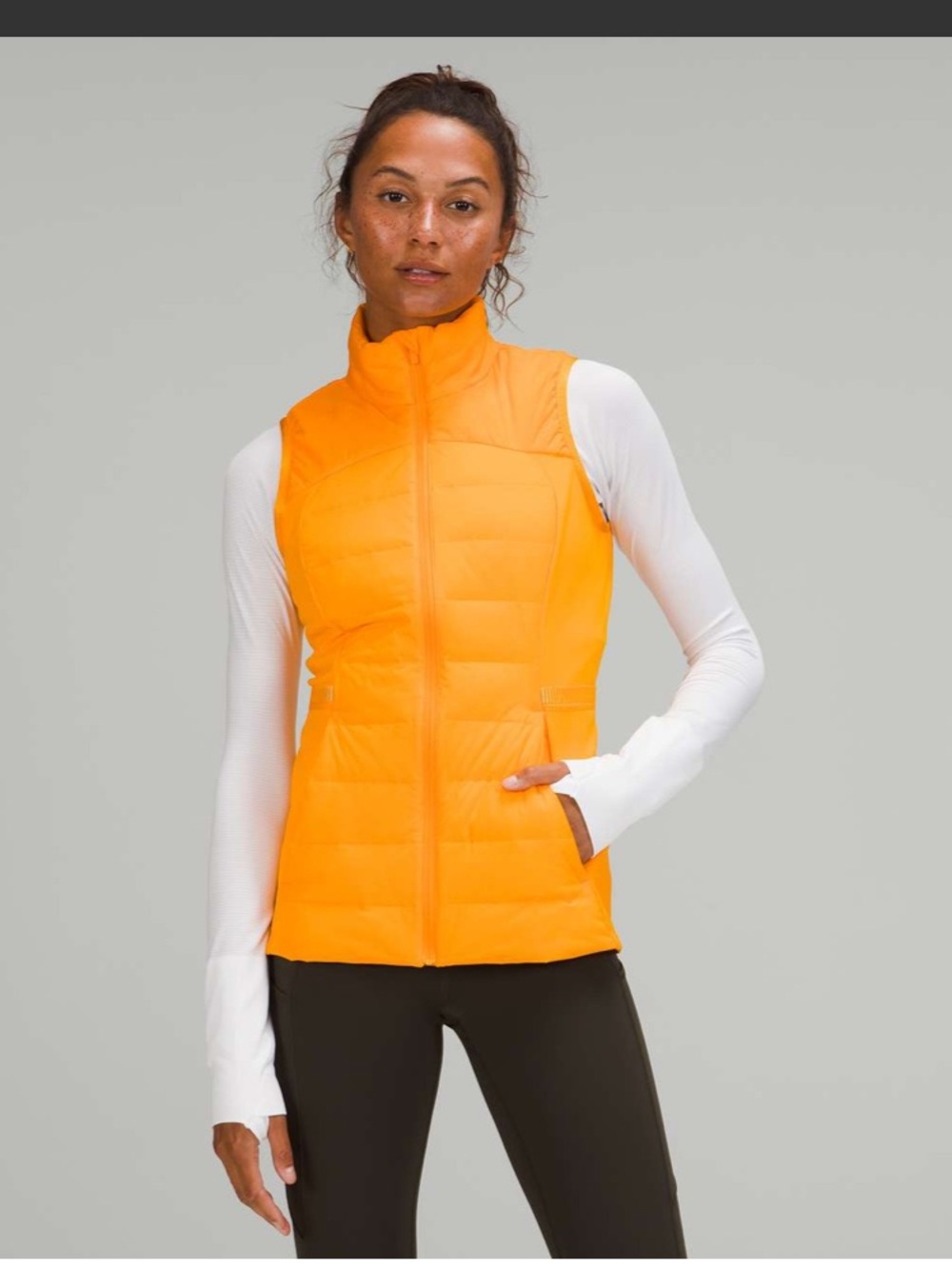 Lululemon Down For it Vest in Clementine SIZE 8